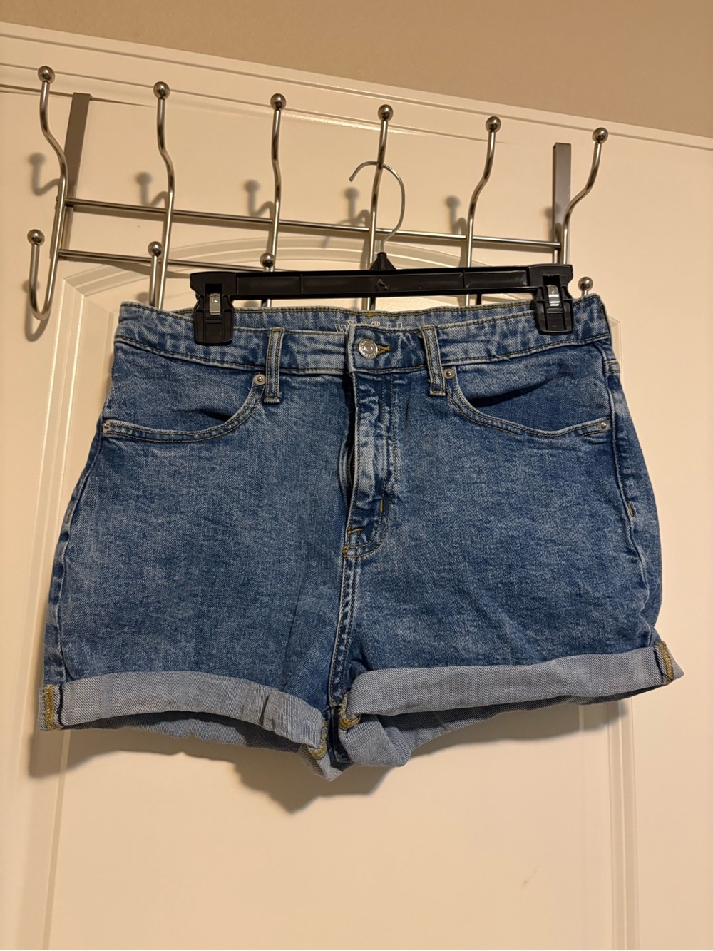 wild fable Blue High-Rise Rolled Hem Jean Shorts